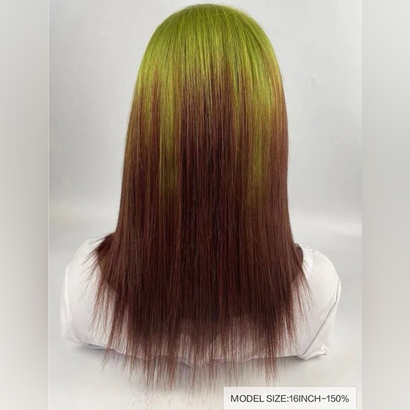 4*1 T-Part Lace Front 150% Density Medium Straight Human Hair Wig With 16inch - Picture 2 of 4